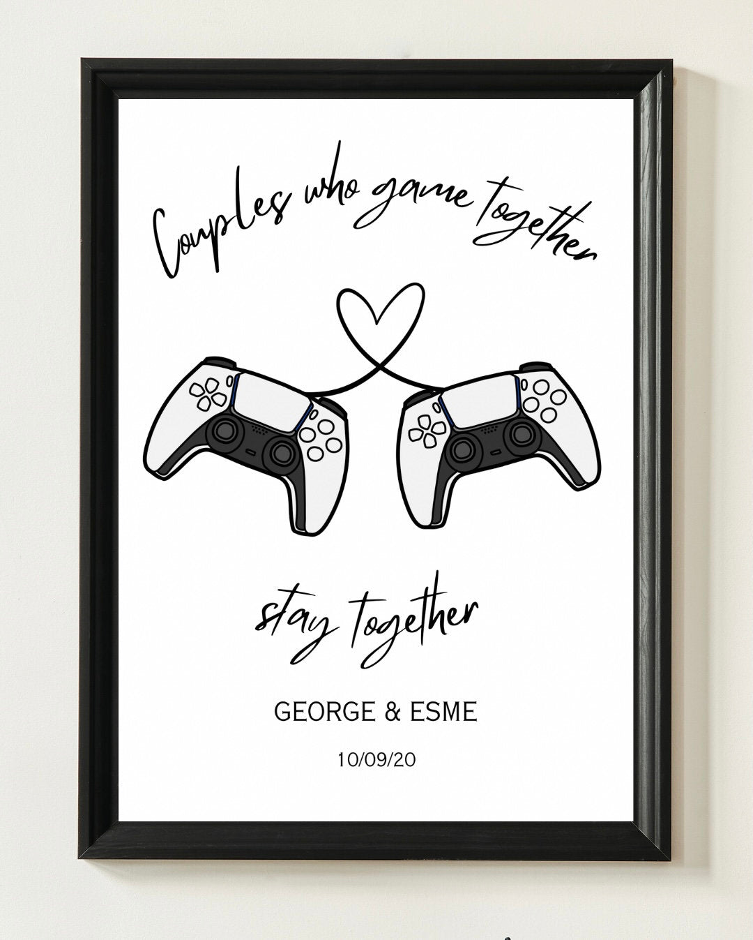 A4|A3 Gaming Couple Print