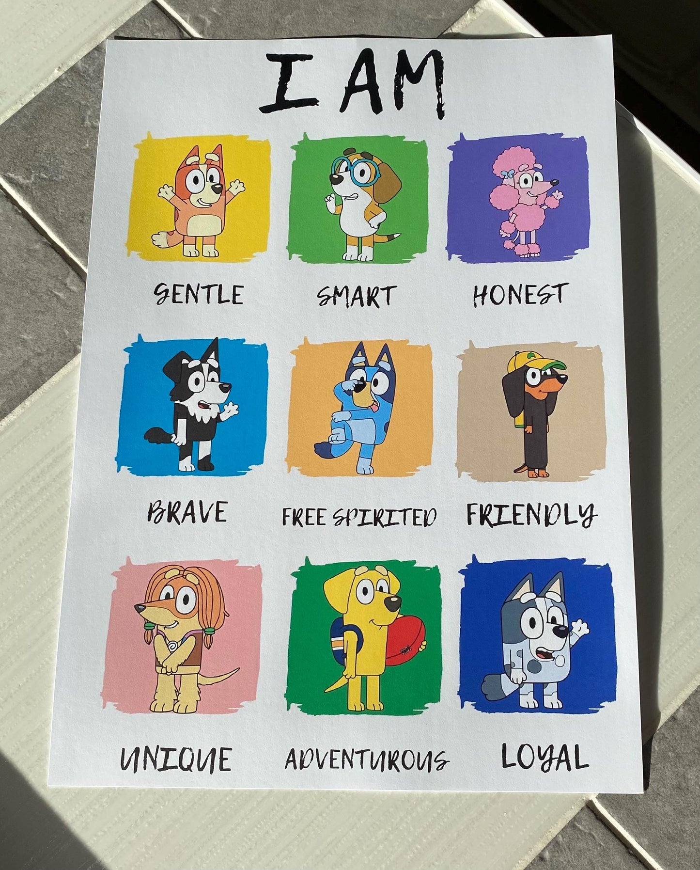 A4|A3 Bluey Positivity Print