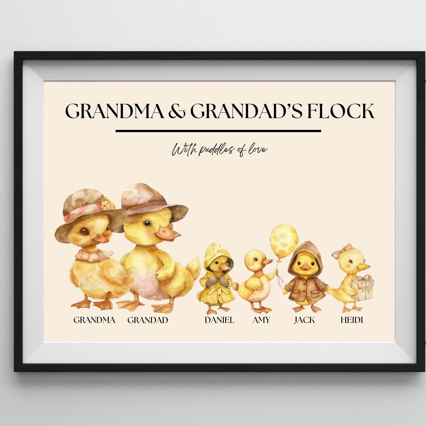 A4|A3 Grandparents Flock Family Print