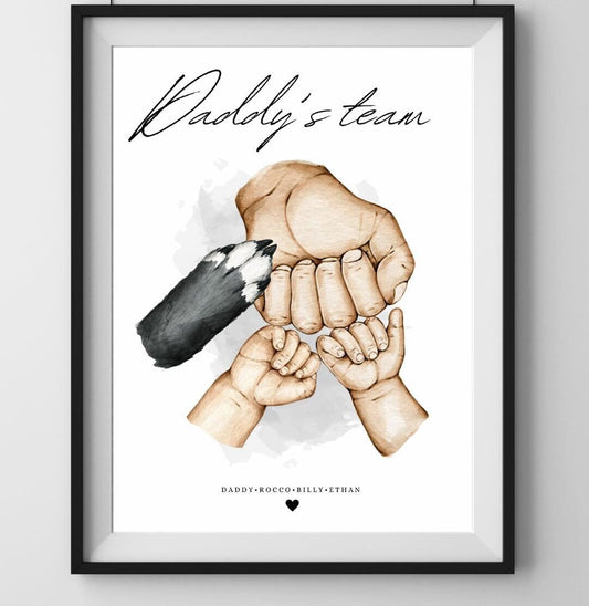 A4|A3 Daddy’s Team Print