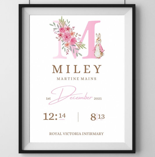 A4|A3 Birth Announcement
