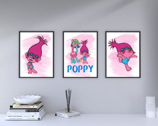 Set Of 3 A4|A3 Trolls Prints