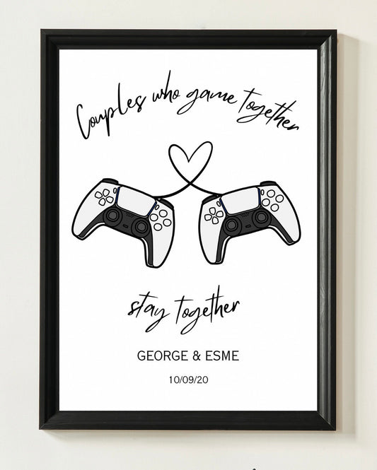 A4|A3 Gaming Couple Print
