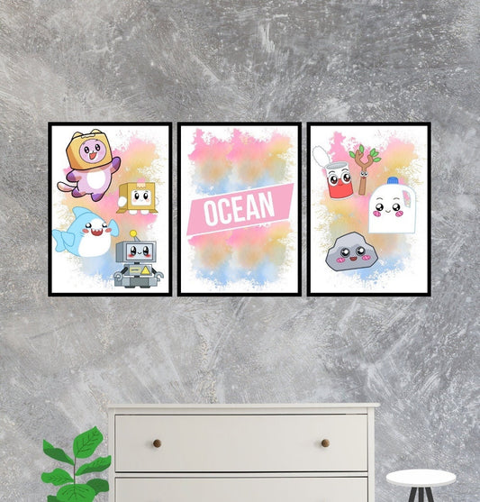 Set Of 3 A4|A3 Lanky Box Prints