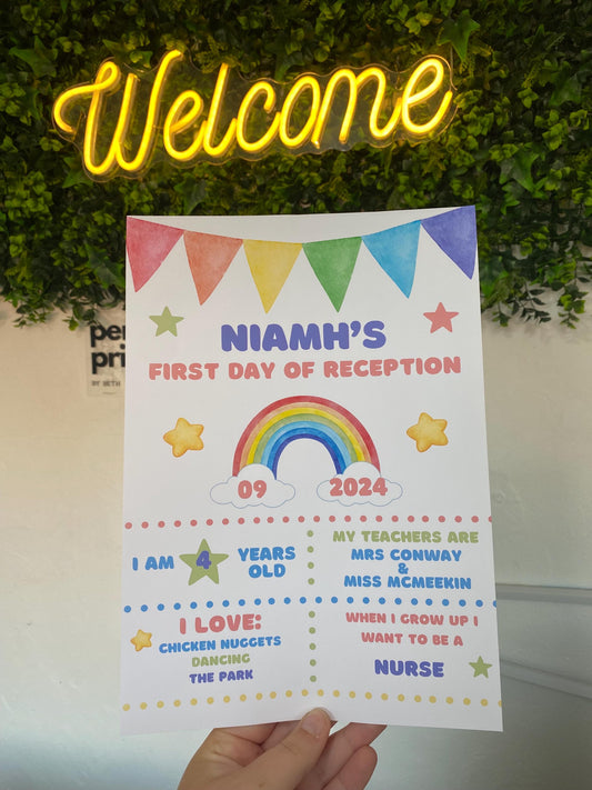 A4|A3 First Day Of School Print