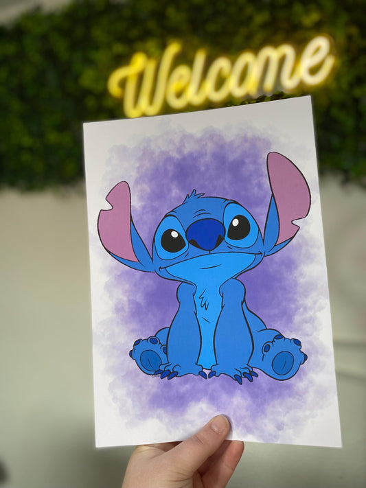 Set Of 3 A4|A3 Lilo & Stitch Print