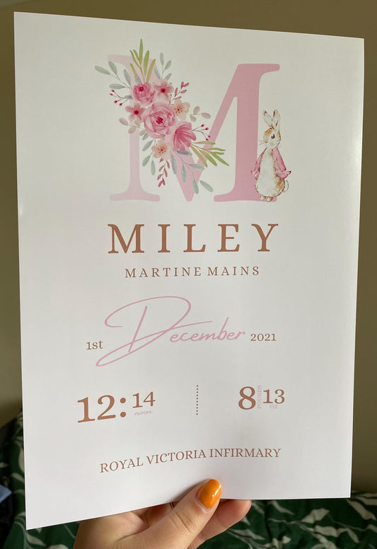 A4|A3 Birth Announcement