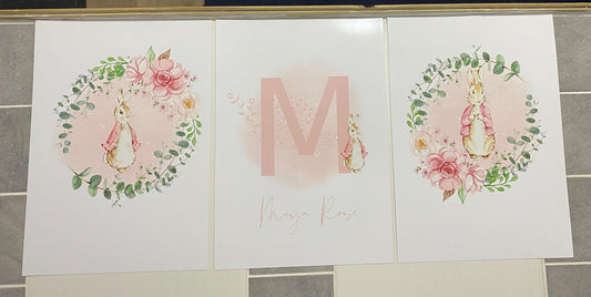 Set Of 3 A4|A3 Flopsy Prints