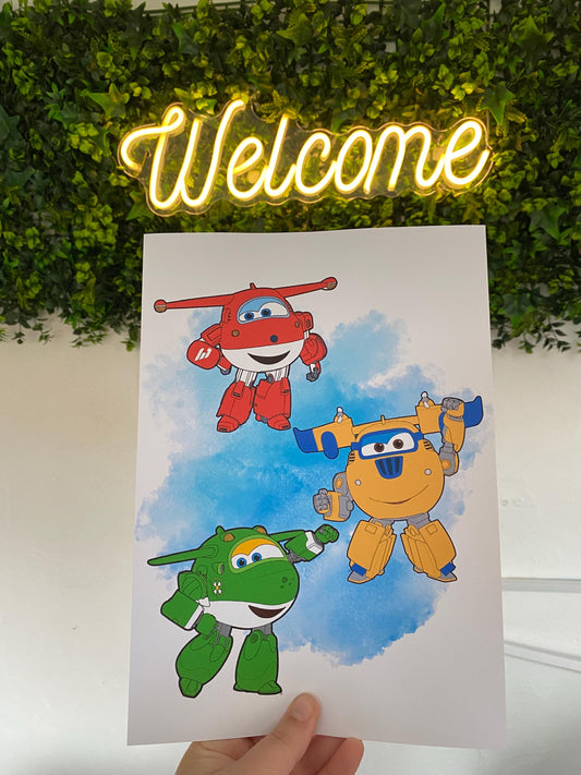 Set Of 3 A4|A3 Superwings Prints