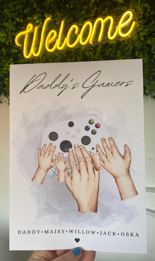 A4|A3 Daddy’s Gamers Print