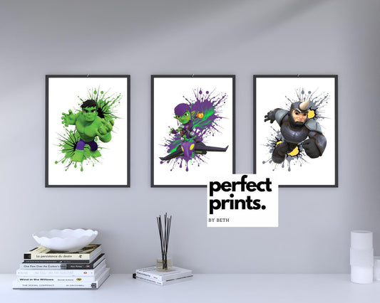 Set Of 3 A4|A3 Spidey Friends Prints