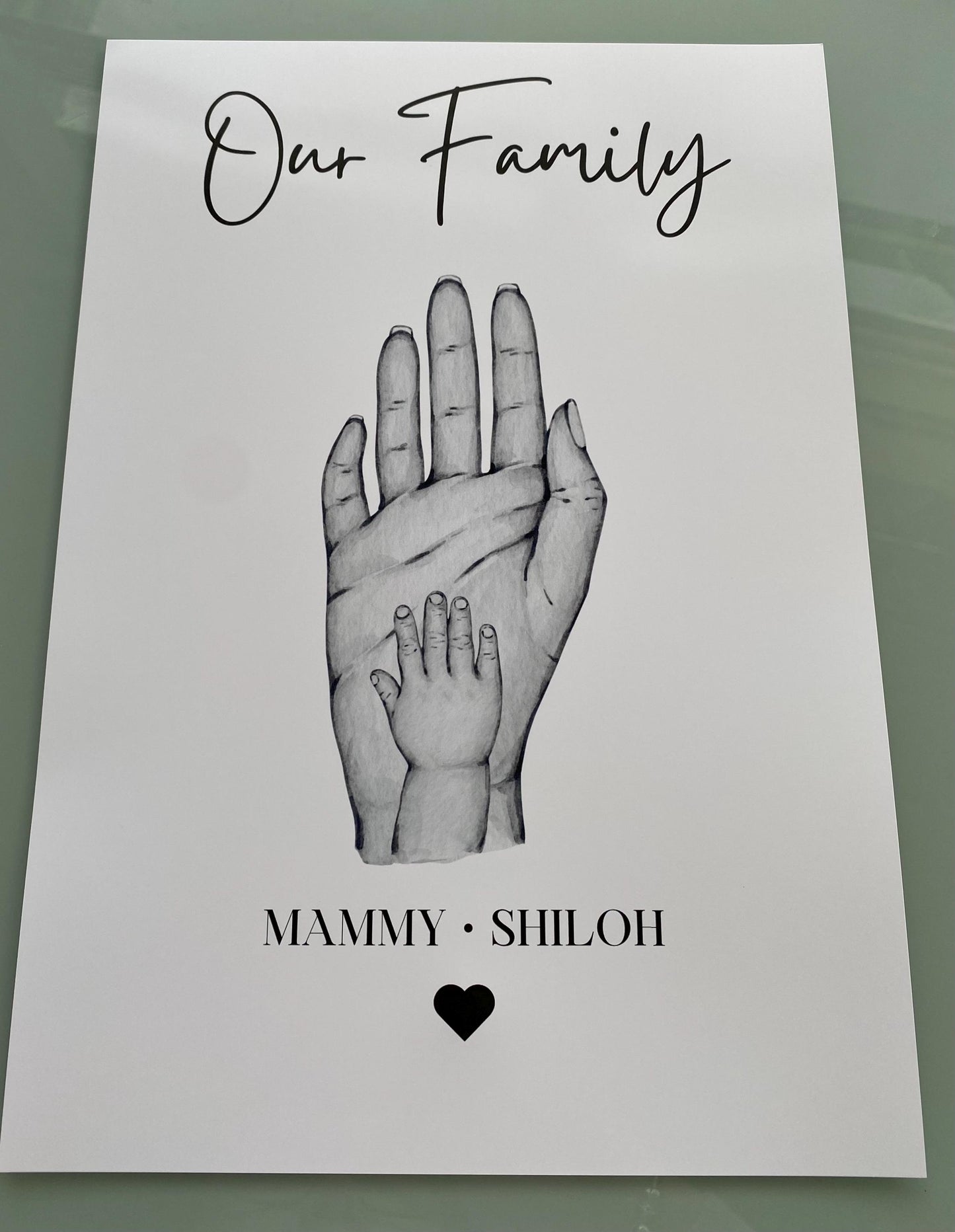 A4|A3 Our Family Palm Print