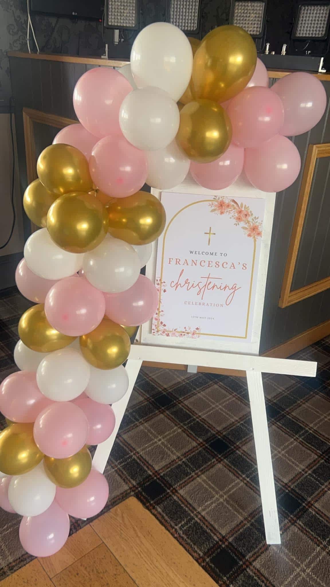 A3 Welcome Girls Christening Sign