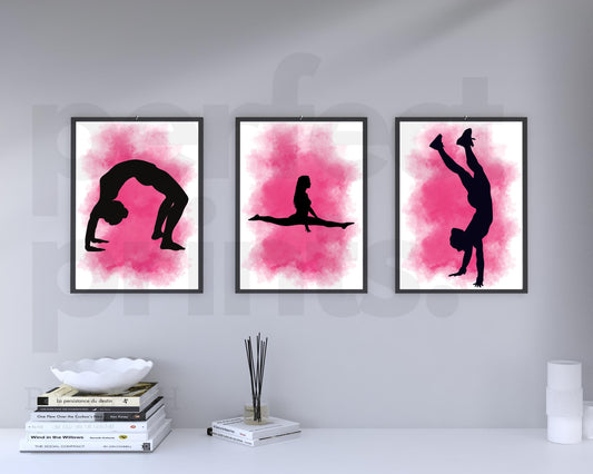 Set Of 3 A4|A3 Gymnastics Prints